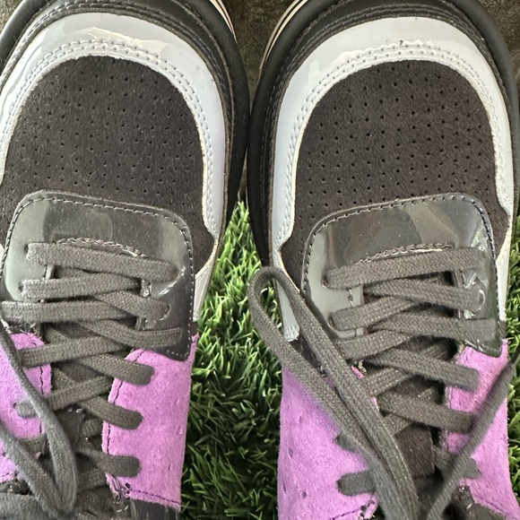 UGG Australia Platform Sneaker Shoes Leather Blue Navy Purple suede size US 7 - Picture 10 of 11